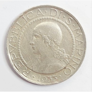 San Marino 5 lire 1933 SPL