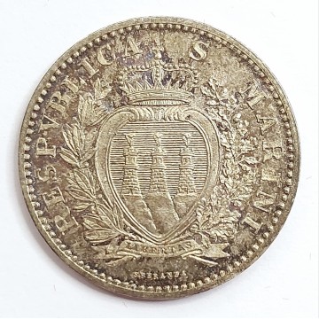 San Marino Rara 1 lira 1898...