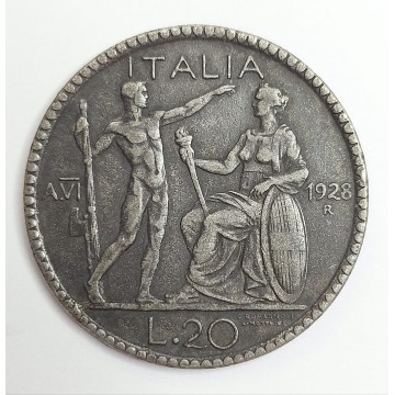 Regno d'Italia 20 lire 1928...