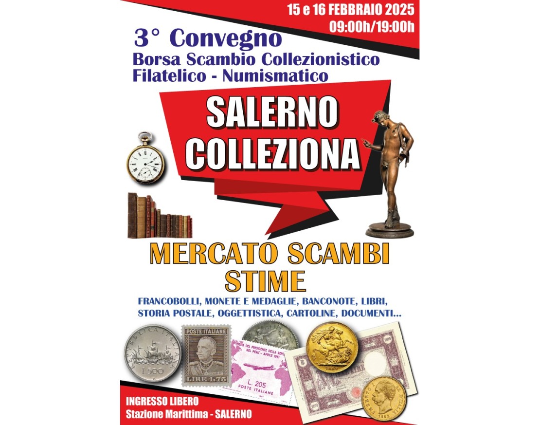 CONVEGNO NUMISMATICO E FILATELICO Sabato 15 e Domenica 16 Febbraio 2025